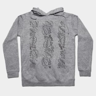 Leaf Doodle Seamless Surface Pattern Design Hoodie